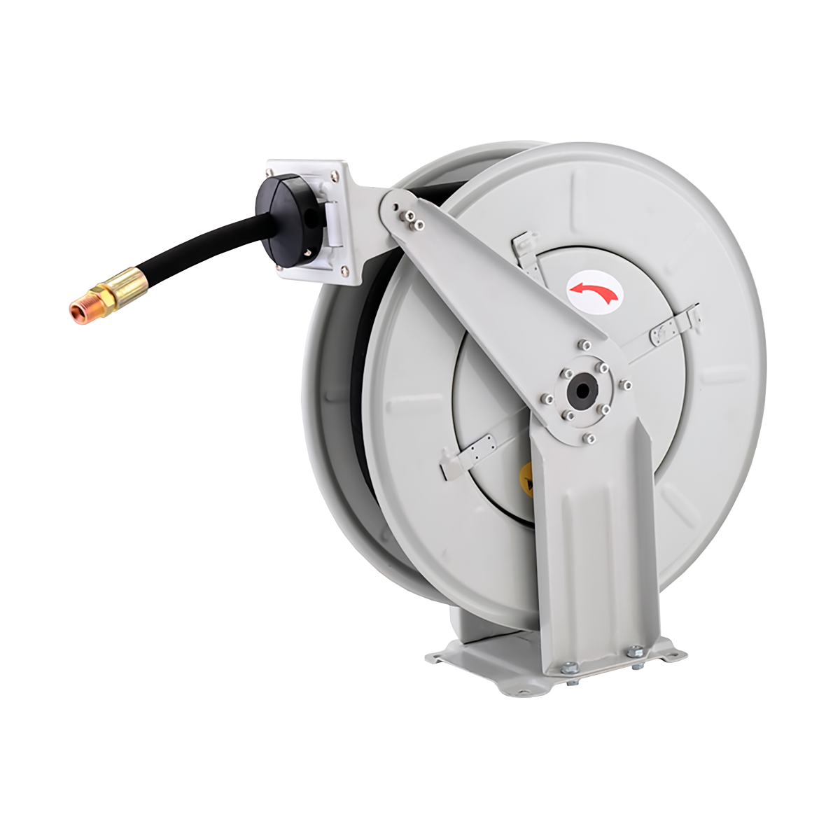 Carretel retractil - aire/agua - 15 mts manguera / carcaza de metal.
