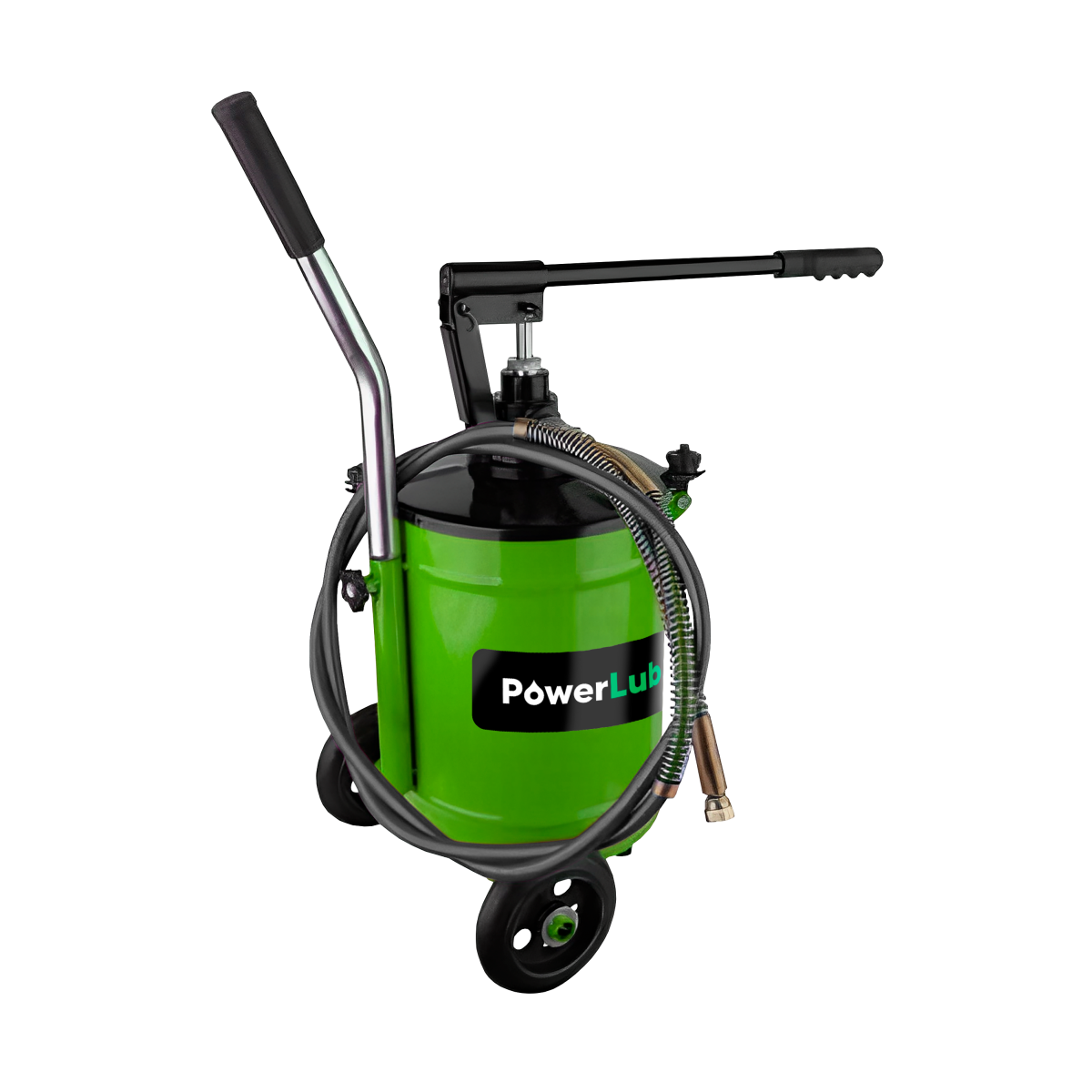 Powerlub - Bomba manual para grasa 5 kg con ruedas.